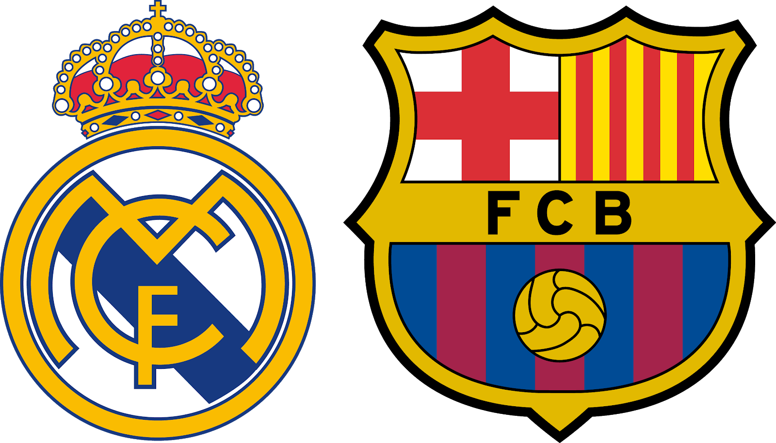 Real Madridand F C Barcelona Crests PNG