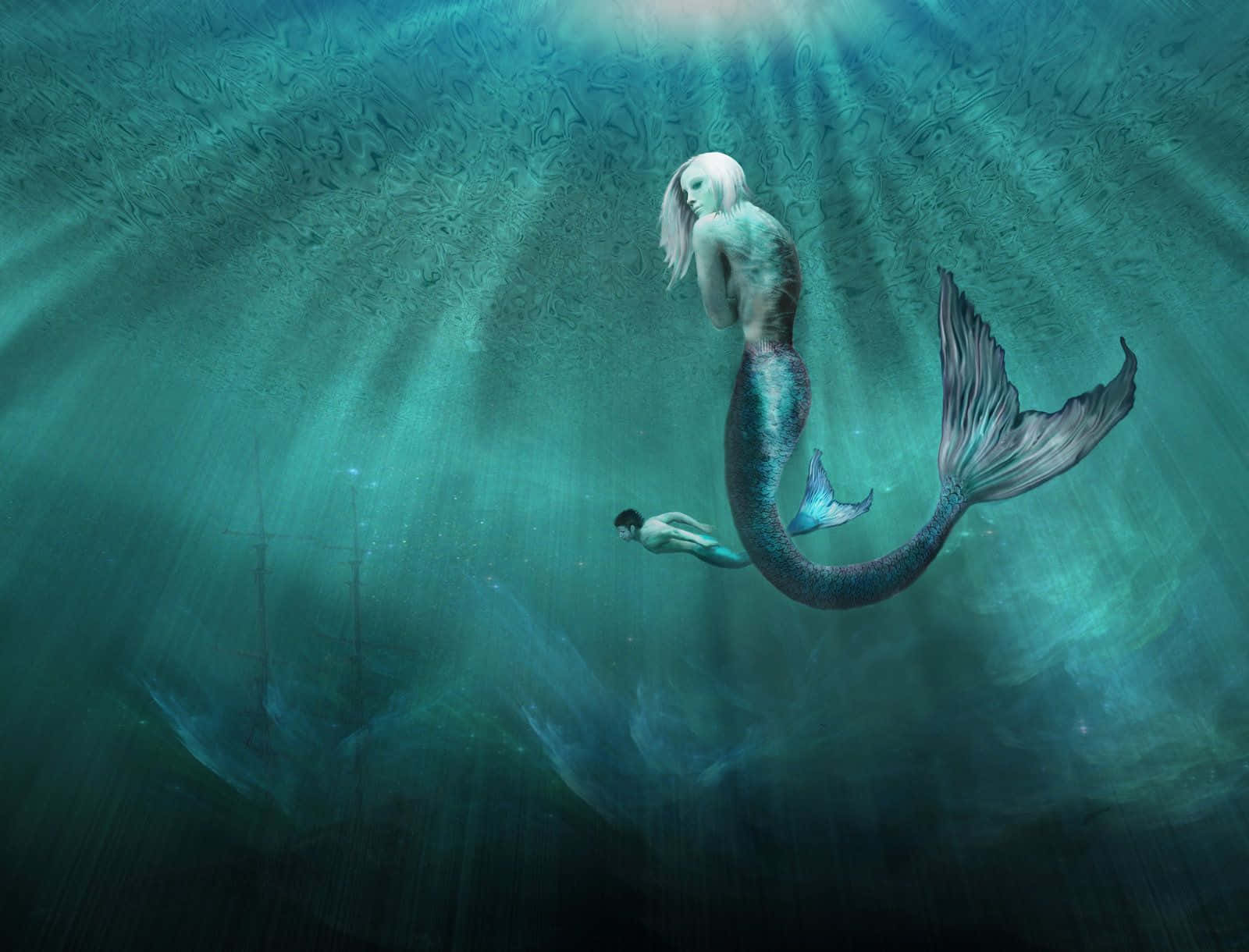 ¡descubrelos Secretos Del Mar Con Una Verdadera Sirena! Fondo de pantalla