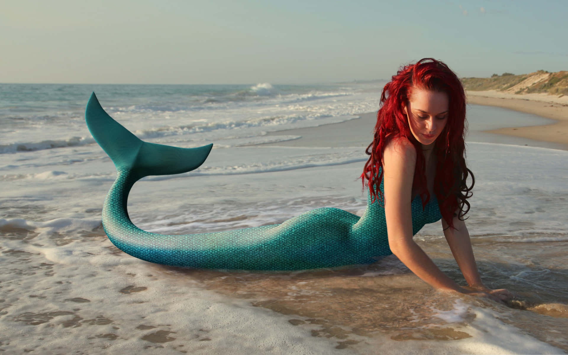 A delightful moment with a real mermaid