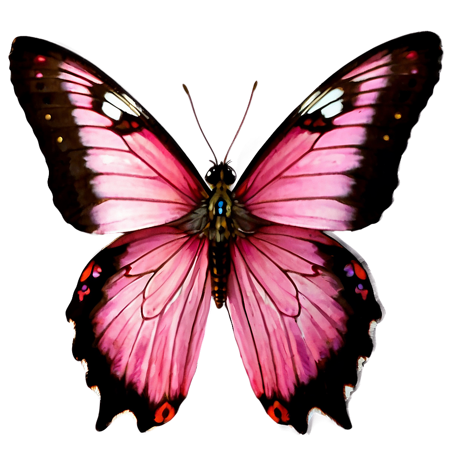 Real Pink Butterfly D PNG