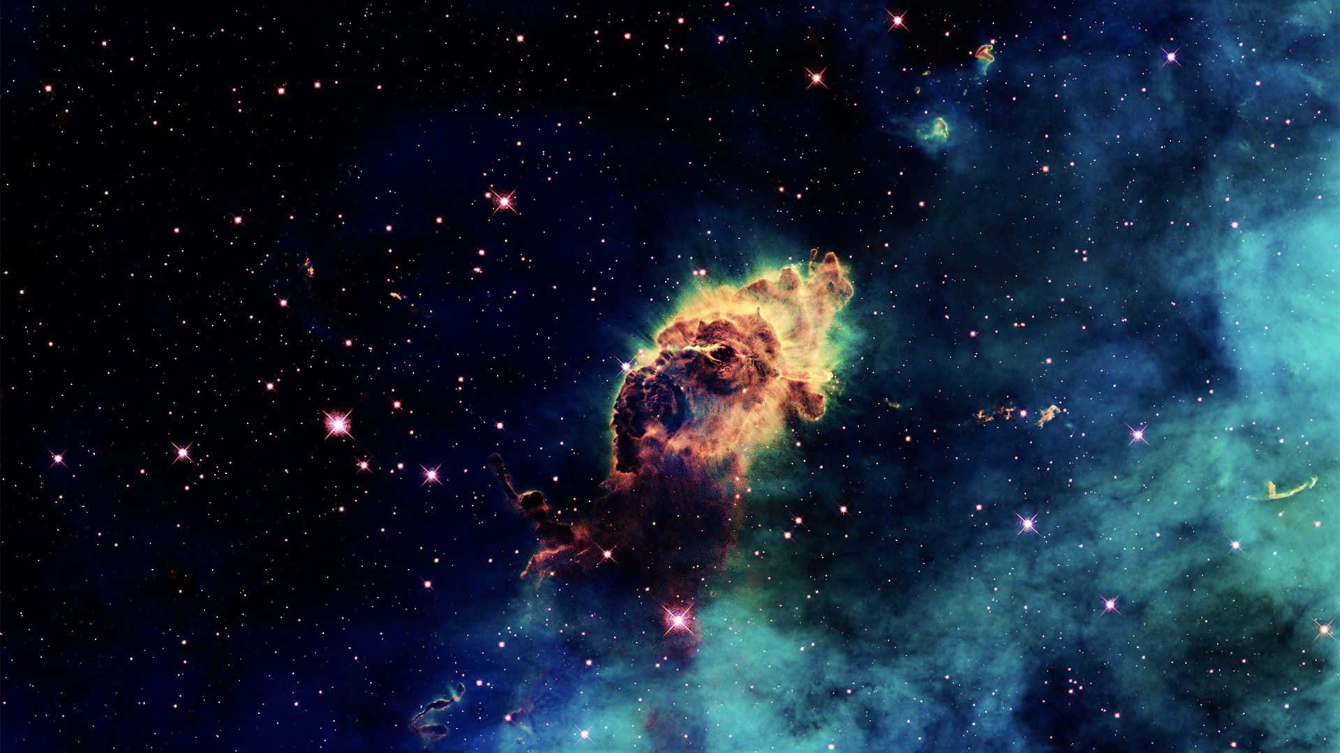 Et åndeløst syn af stjerner og galakser fra rummet. Wallpaper