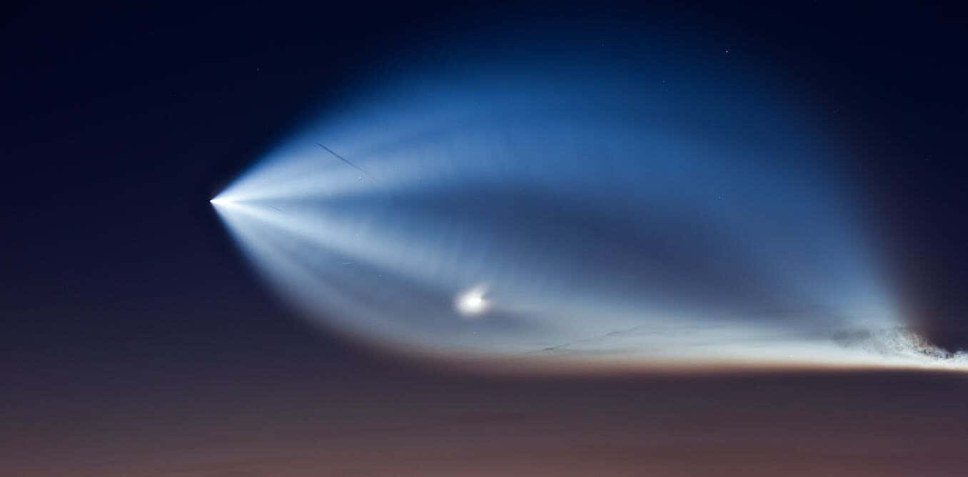 Immaginereale Dell'effetto Di Luce Blu Degli Ufo