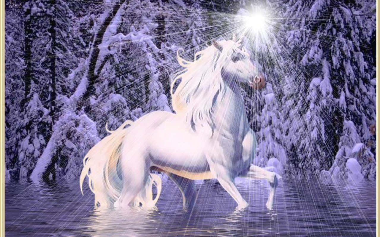 Unbelievable Realistic White Unicorn Wallpaper
