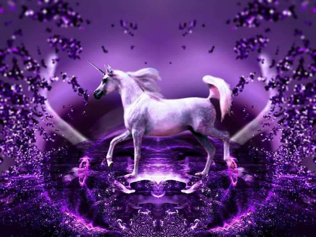 Et magisk virkelige unicorn baggrund Wallpaper