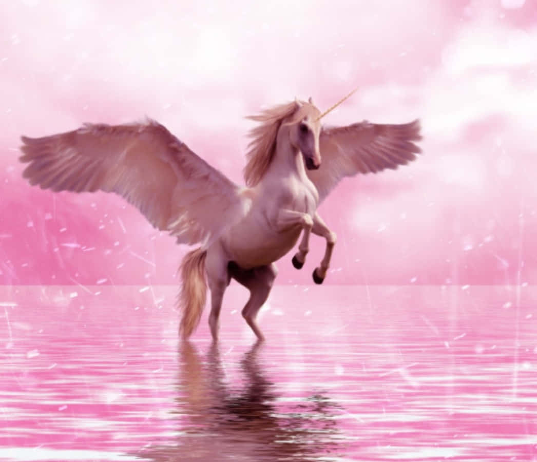 An enchanted real unicorn in its element.