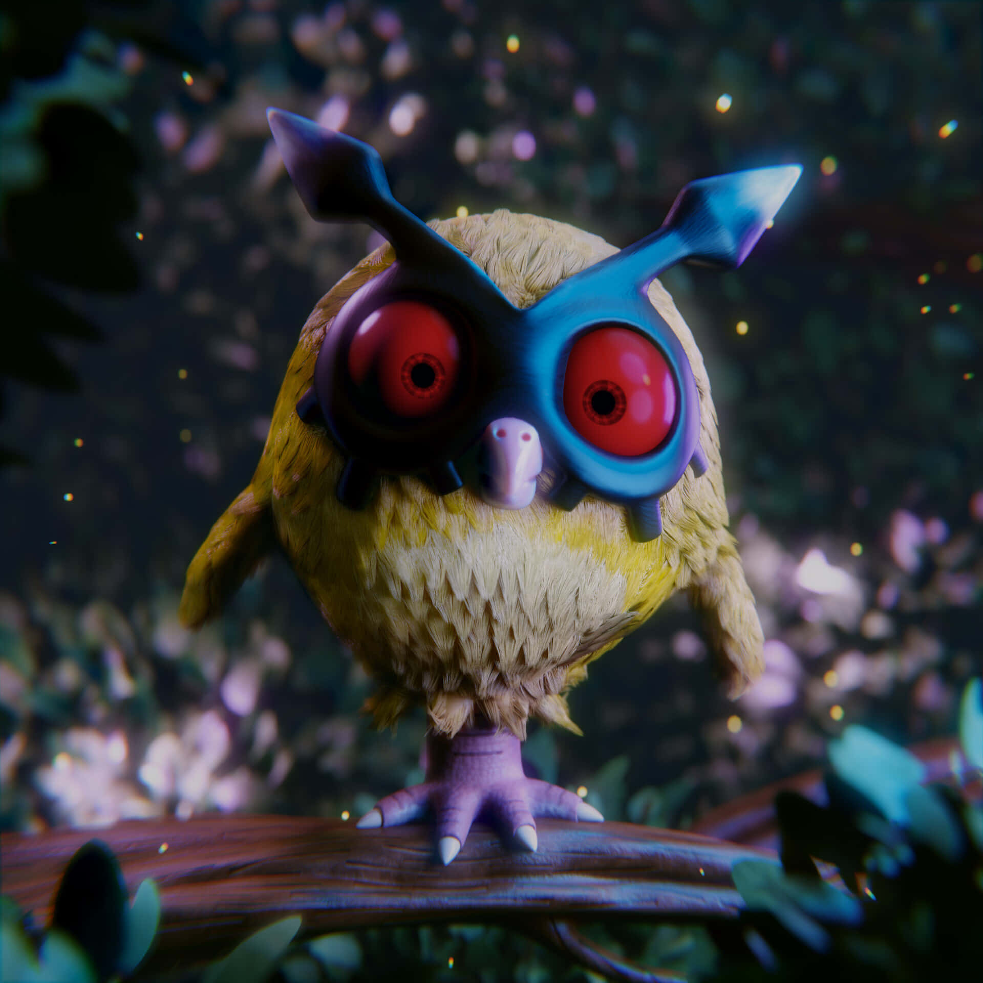 Download Realistic 3d Animation Of Hoothoot Pokemon Wallpaper |  
