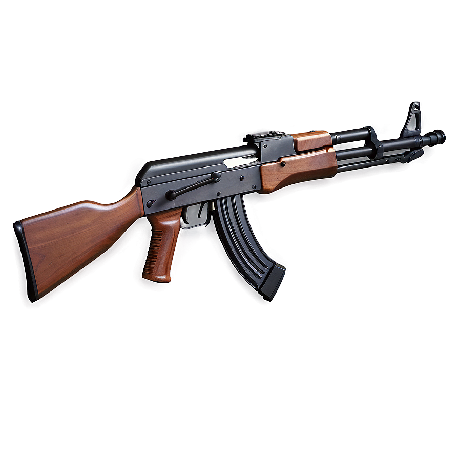 Realistic Ak 47 Weapon Png 05252024 PNG