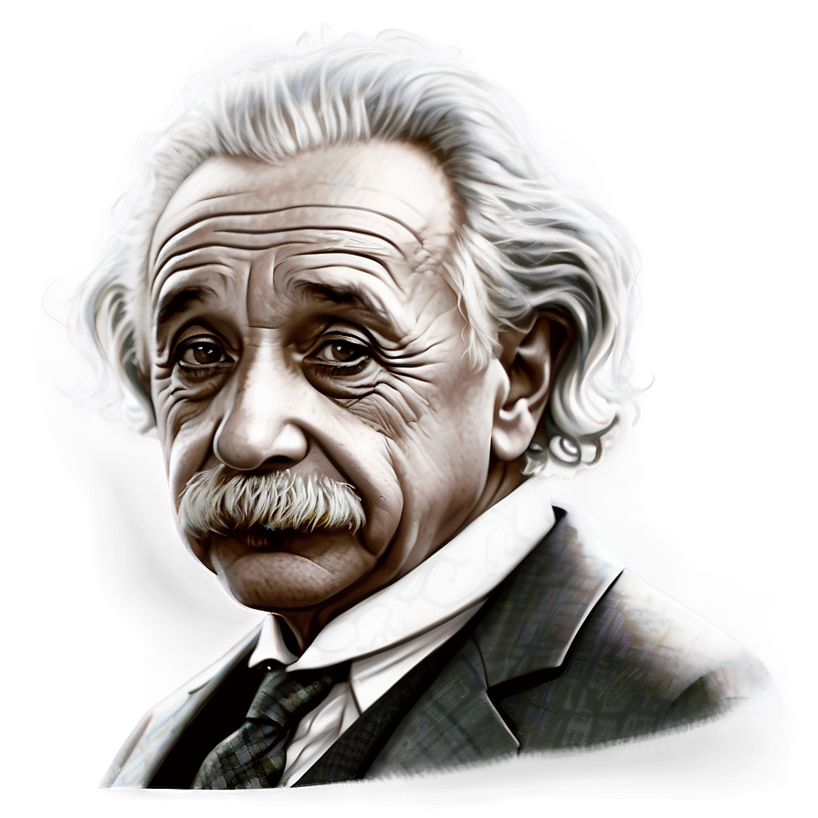 Realistic Albert Einstein Drawing Png Bqx PNG