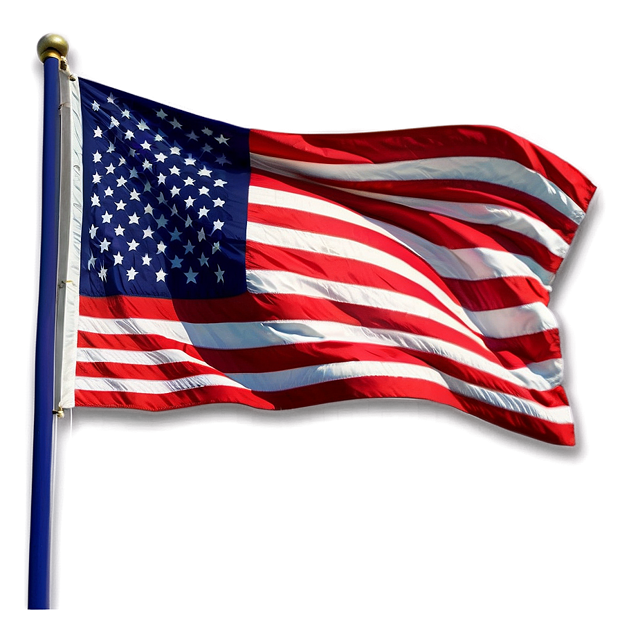 Realistic American Flag Waving Png 04302024 PNG