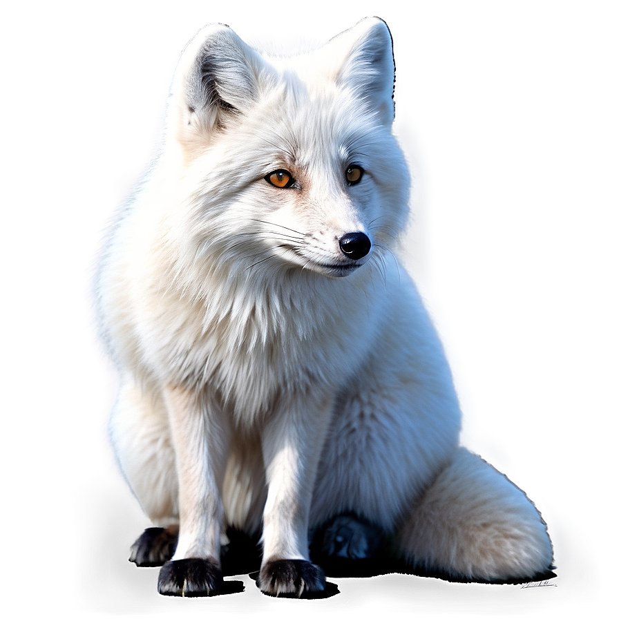 Download Realistic Arctic Fox Drawing Png Gua | Wallpapers.com