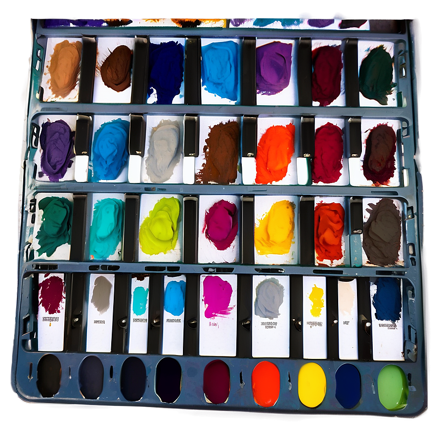 Realistic Art Palette Png 06212024 PNG