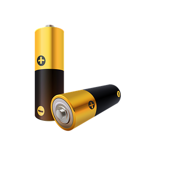 Realistic Battery Illustration PNG