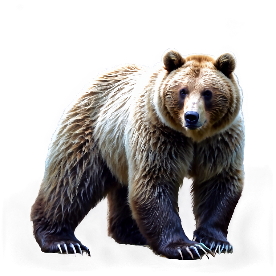 Realistic Bear Drawing Png 05032024 PNG