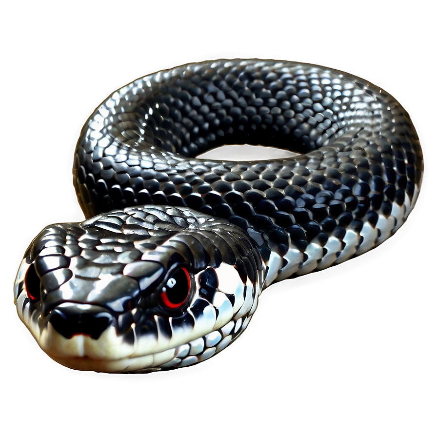 Realistic Black Snake Design Png 89 PNG