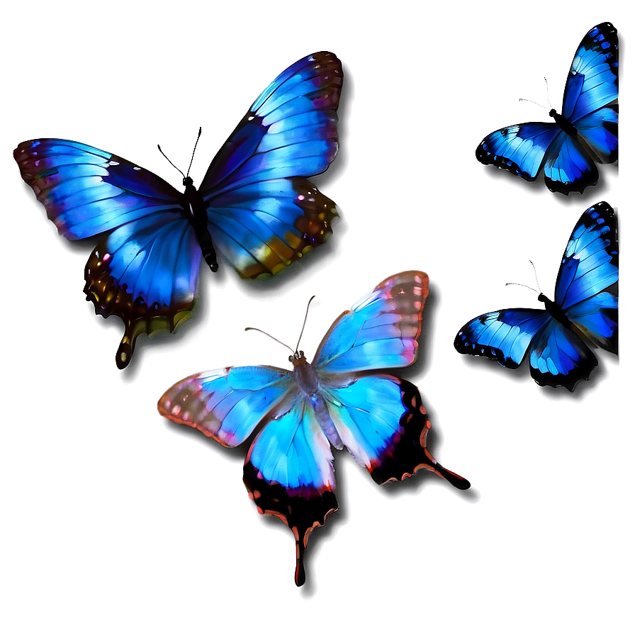 Realistic Blue Butterfly Image Png Eyh85 PNG