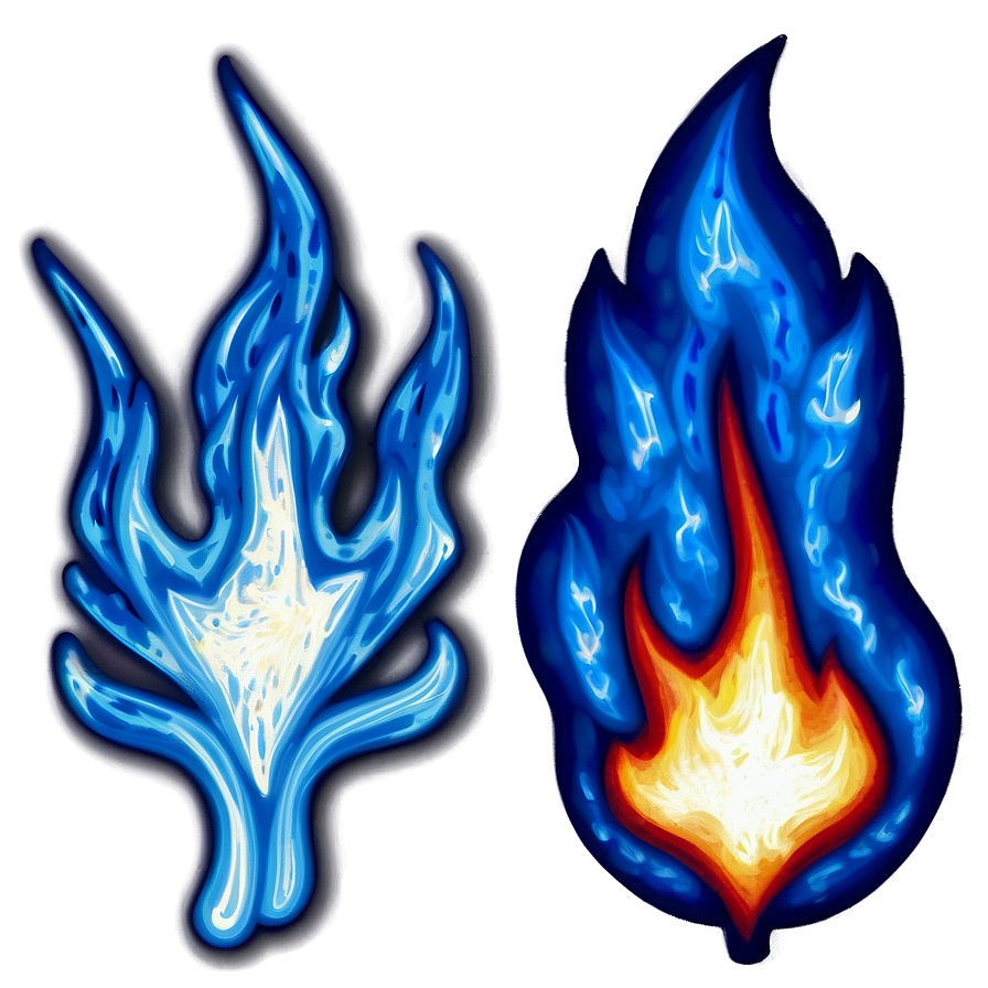 Realistic Blue Flames Png 37 PNG