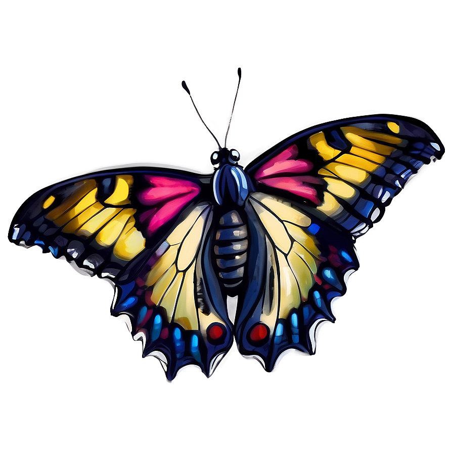 Realistic Butterfly Graphic Png Grn PNG