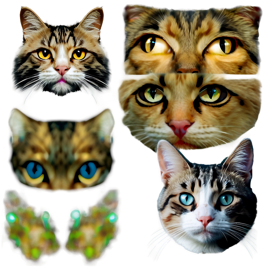 Realistic Cat Face Png 06122024 PNG