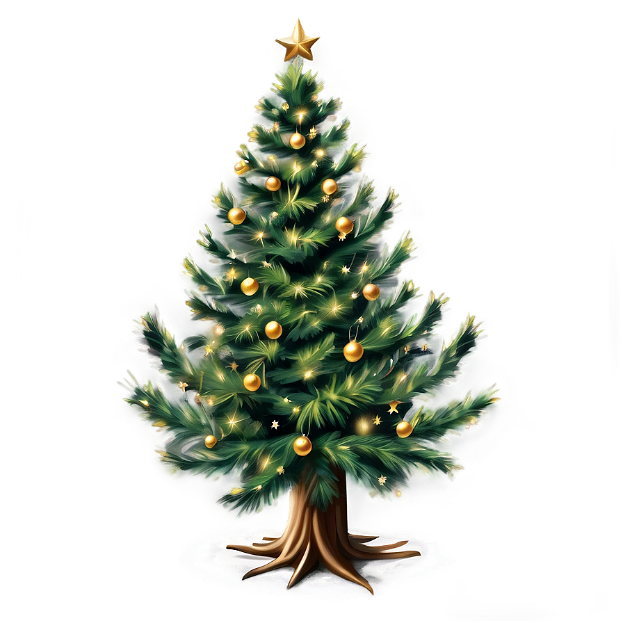 Realistic Christmas Tree Sketch Png Xih PNG