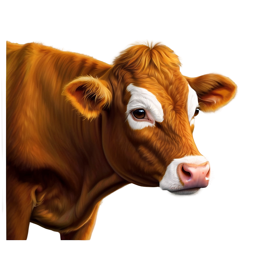 Realistic Cow Face Drawing Png 06212024 PNG