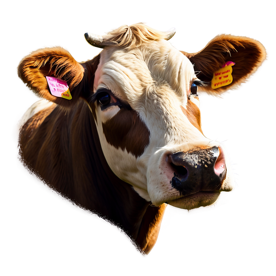 Realistic Cow Face Drawing Png 06212024 PNG