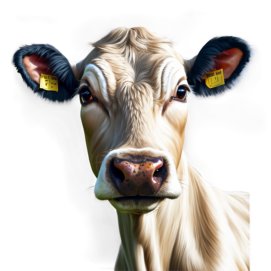 Realistic Cow Face Drawing Png 06212024 PNG