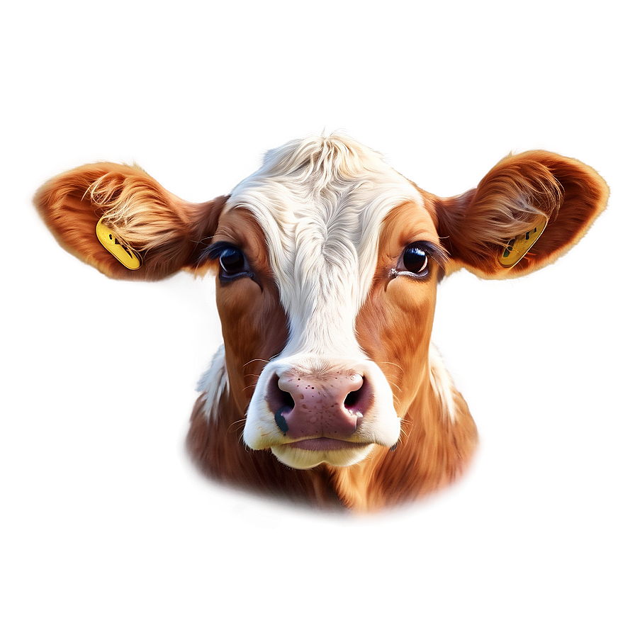 Realistic Cow Face Drawing Png Nwy90 PNG