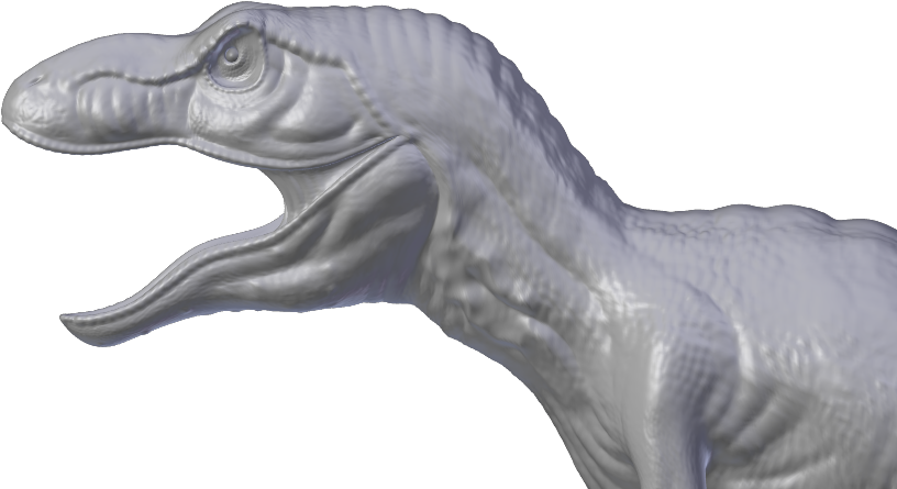 Realistic Crocodile Model Headand Neck PNG
