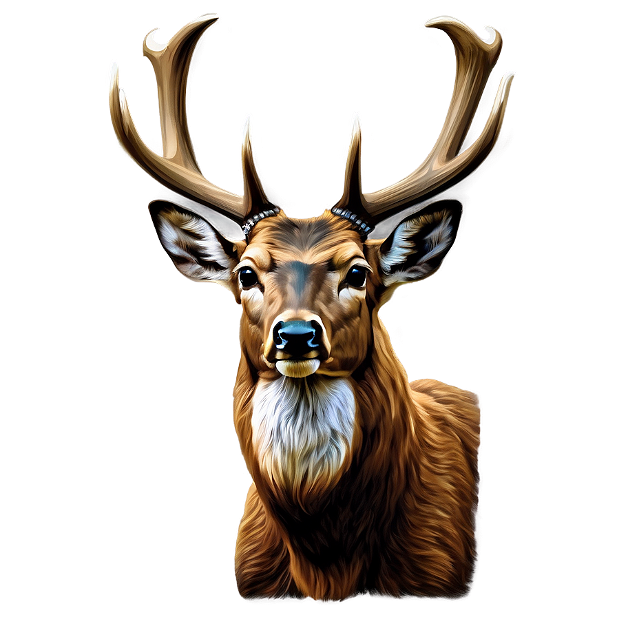 Realistic Deer Head Portrait Png Fnt86 PNG