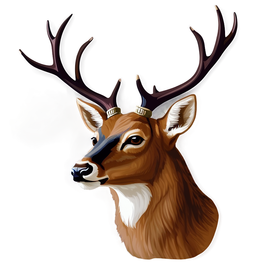 Realistic Deer Head Portrait Png Mte PNG