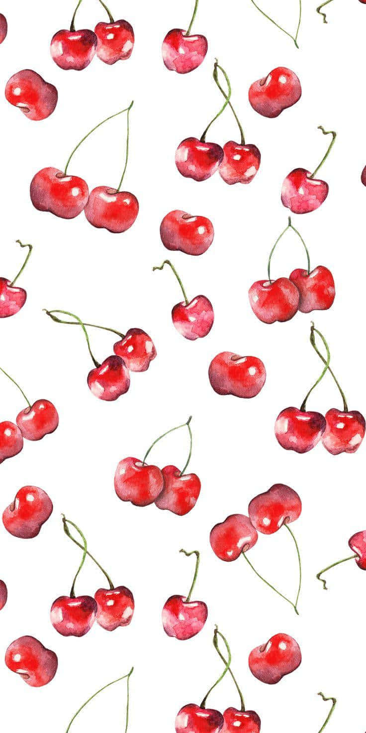 Realistic Digital Painting Of Cute Cherries Wallpaper