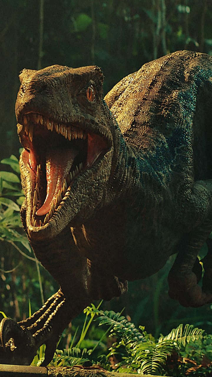 A realistic image of a dinosaur looking to the side Wallpaper