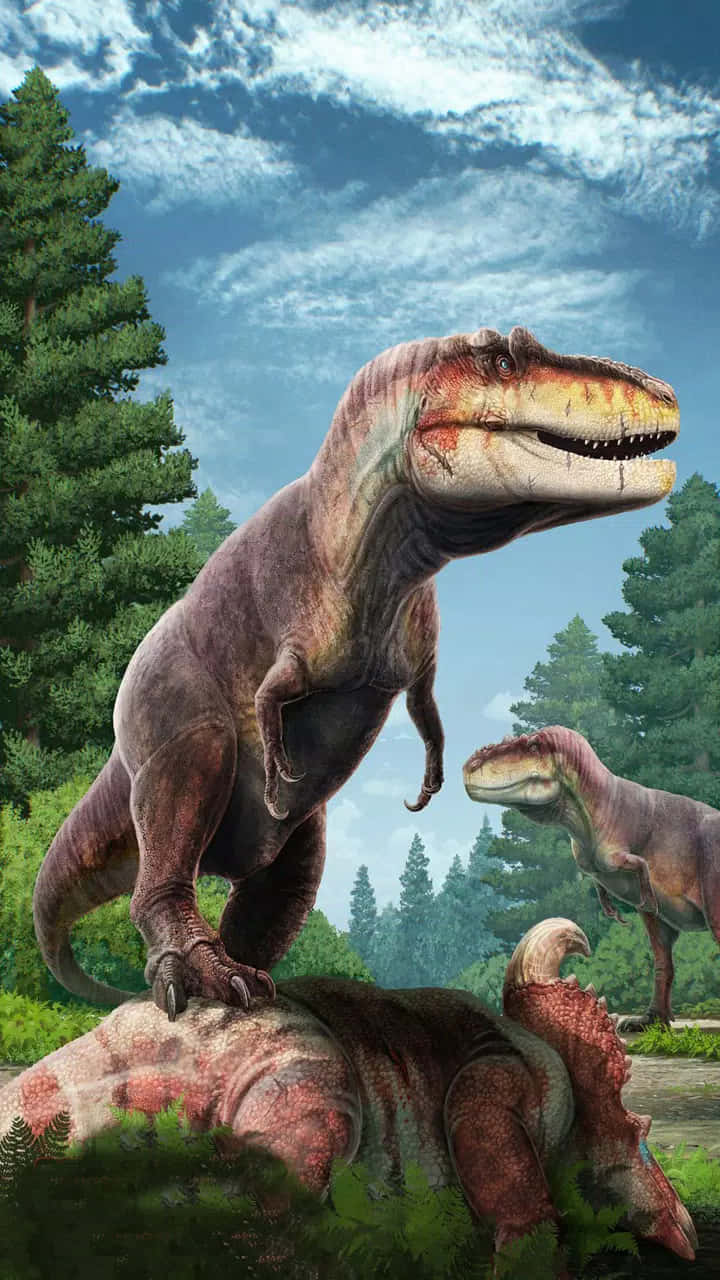 Unaresa Fotorealistica Di Un Tyrannosaurus Rex Sfondo