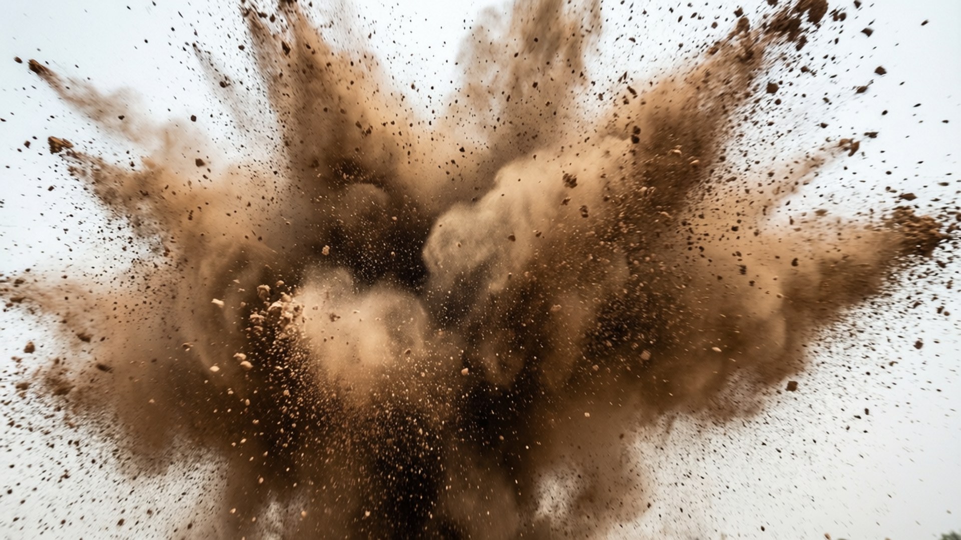 Realistische Staubexplosion Wallpaper