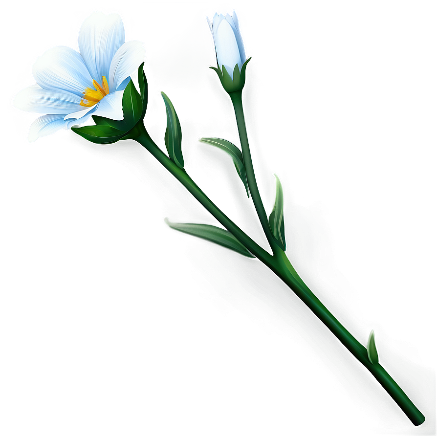 Realistic Flower Stem Png Qpu PNG