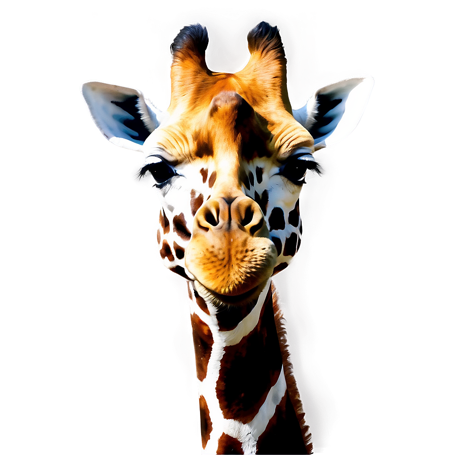 Realistic Giraffe Portrait Png 05062024 PNG