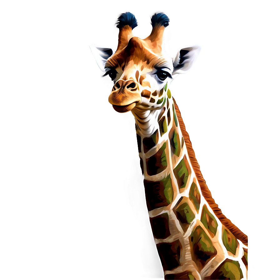 Realistic Giraffe Portrait Png Tgu PNG