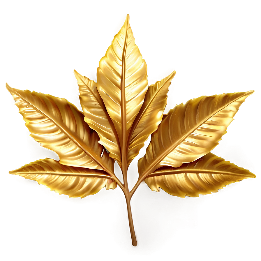 Realistic Gold Leaves Png 06262024 PNG