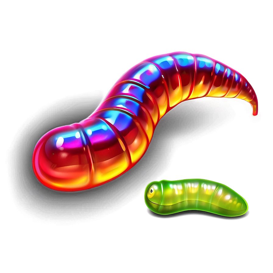 Download Realistic Gummy Worm Illustration Png 06132024 | Wallpapers.com