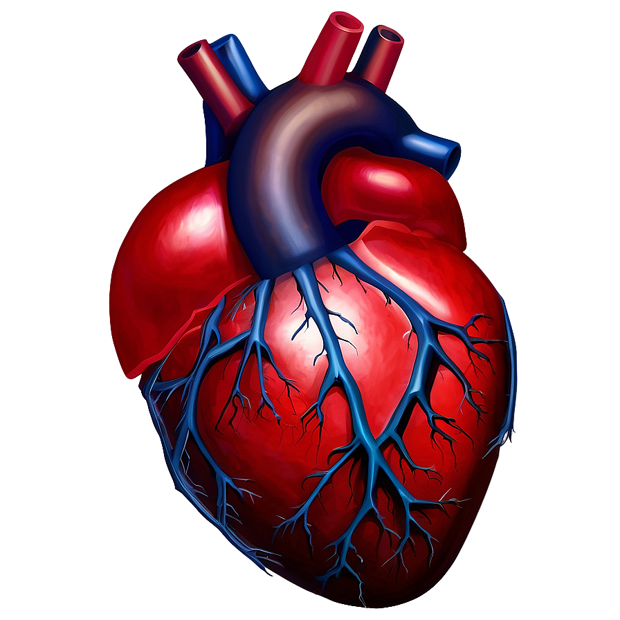 Realistic Heart Artwork Png Tok93 PNG