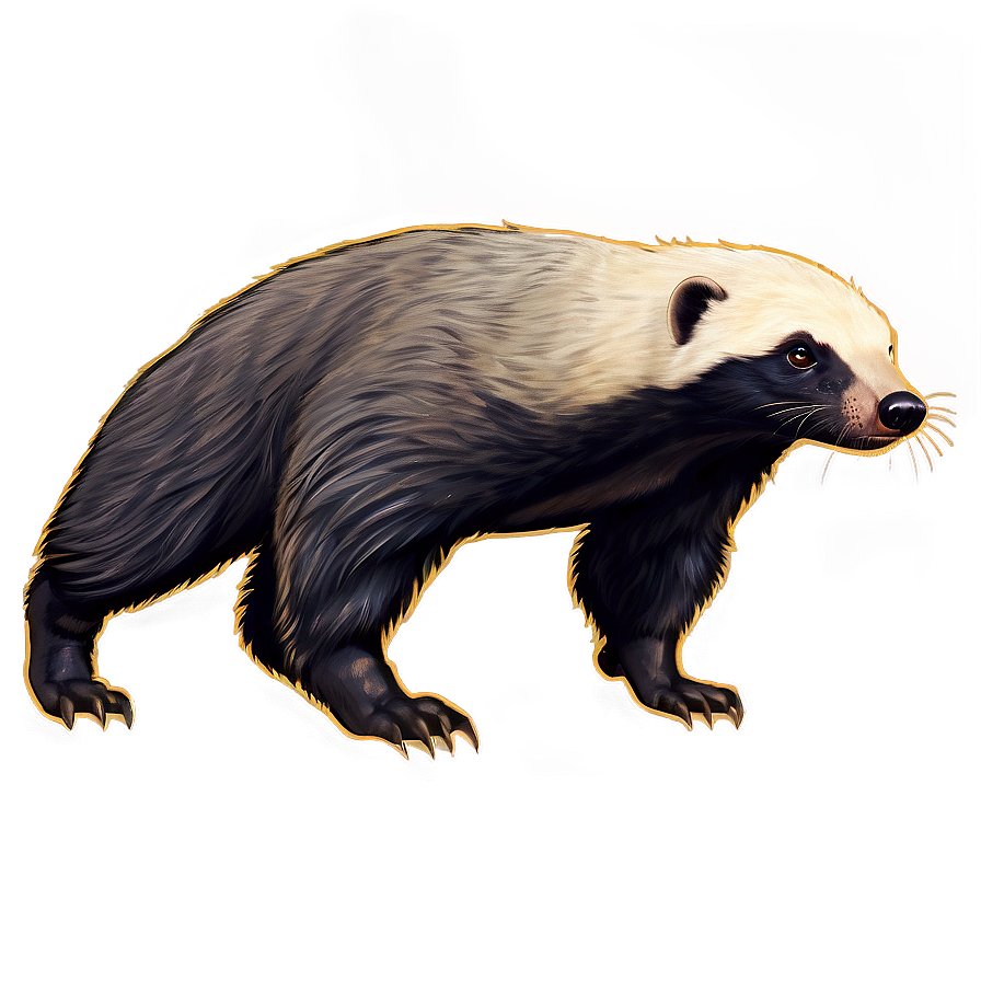 Realistic Honey Badger Drawing Png Avy PNG