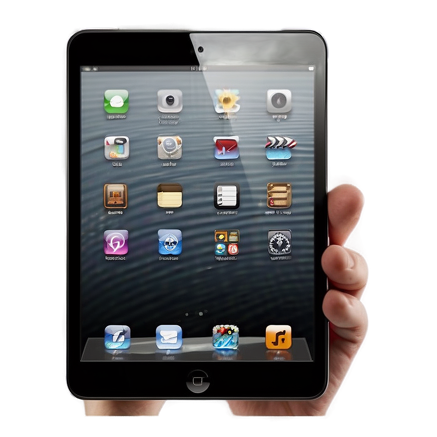 Realistic Ipad Mini Design Png 06242024 PNG