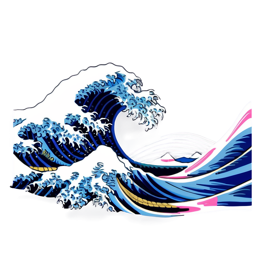 Realistic Japanese Wave Png 06242024 PNG