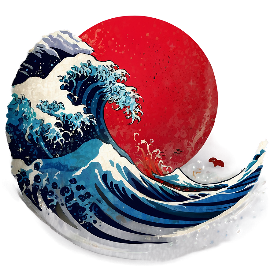 Realistic Japanese Wave Png 20 PNG