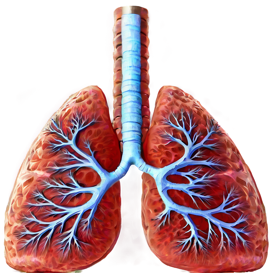 Realistic Lung Anatomy Png 06112024 PNG