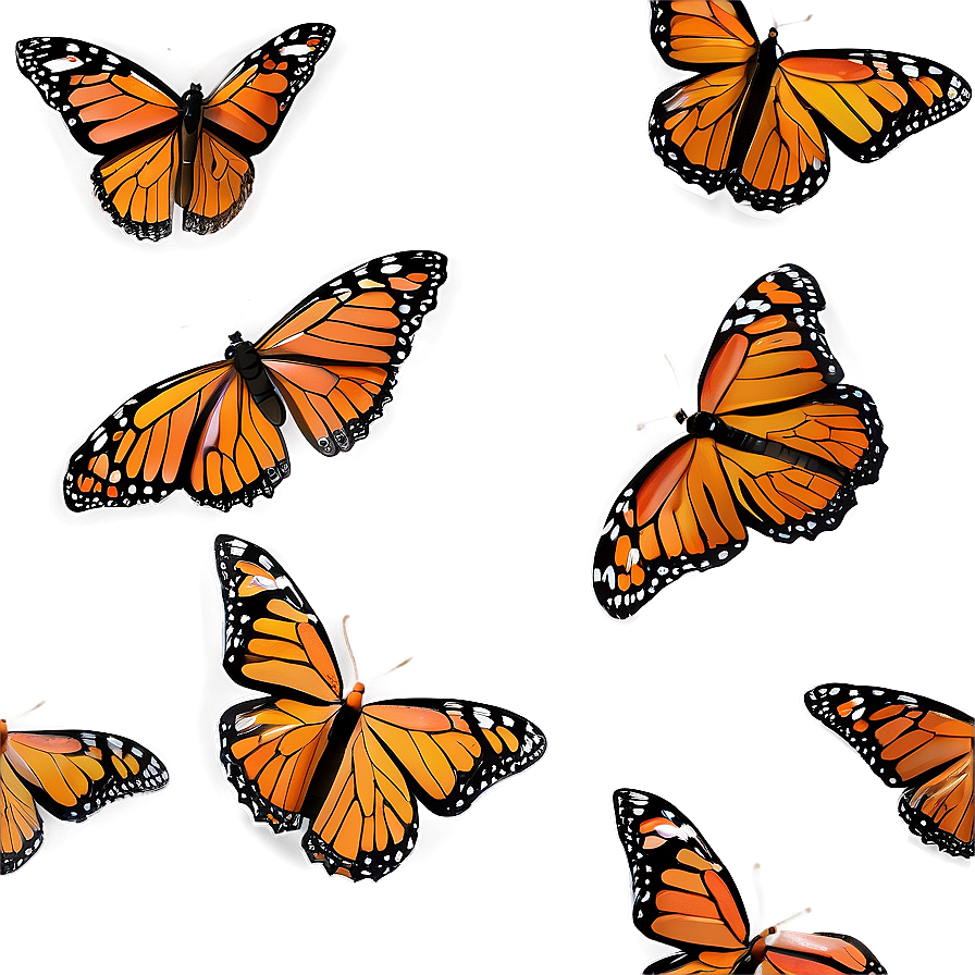 Realistic Monarch Butterflies Png Hag90 PNG