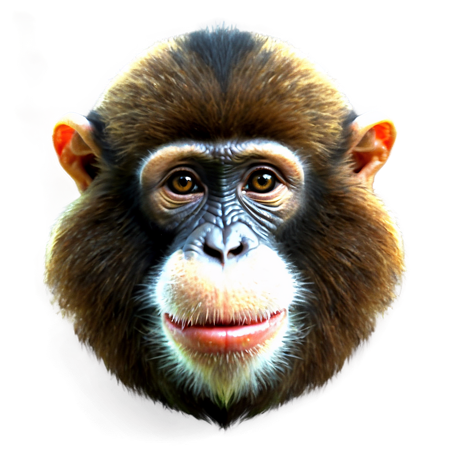 Realistic Monkey Face Png 06272024 PNG
