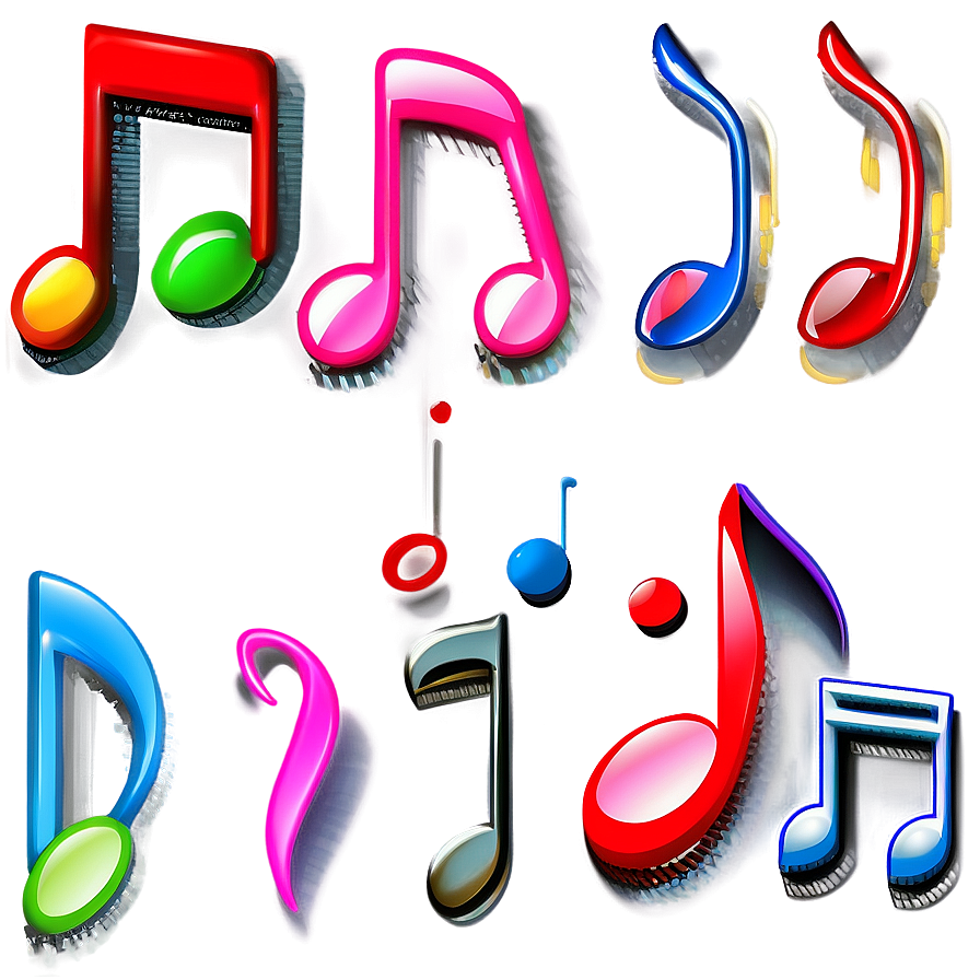 Realistic Music Notes Png 06122024 PNG