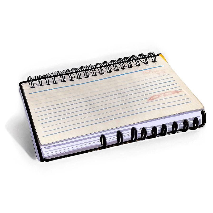 Realistic Notebook Paper Png 05252024 PNG