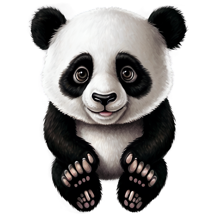 Download Realistic Panda Drawing Png Atw24 | Wallpapers.com